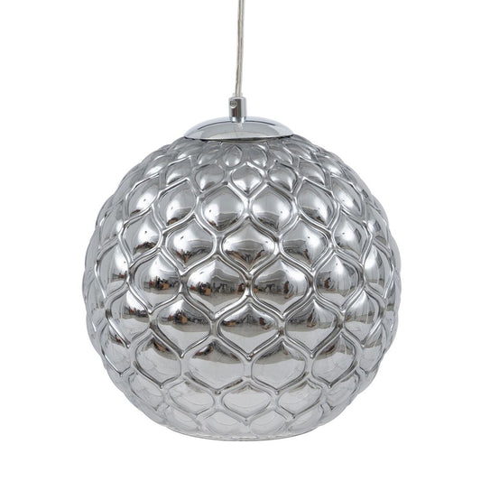 Silver Crystal Iron Ceiling Lamp Ø 20 cm 23 x 23 x 21.5 cm