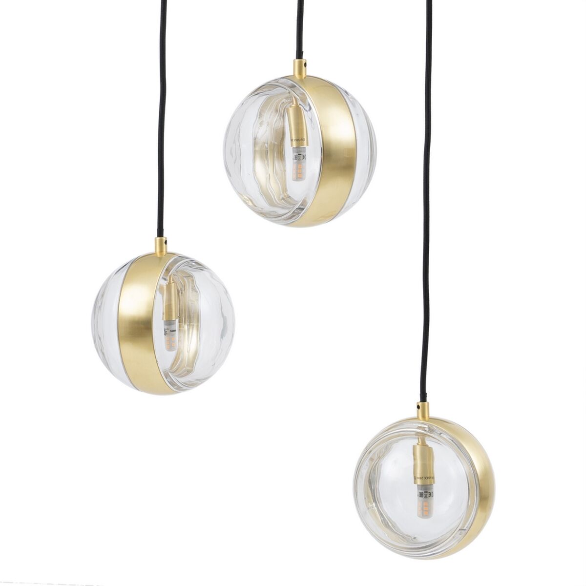 Ceiling Lamp 15 x 15 x 120 cm Gold Crystal Iron Ø 15 cm