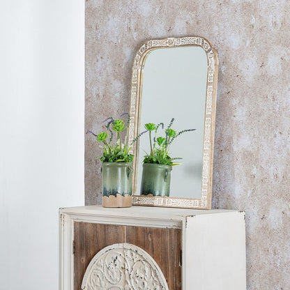 Wall mirror 51 x 3 x 76 cm Wood White