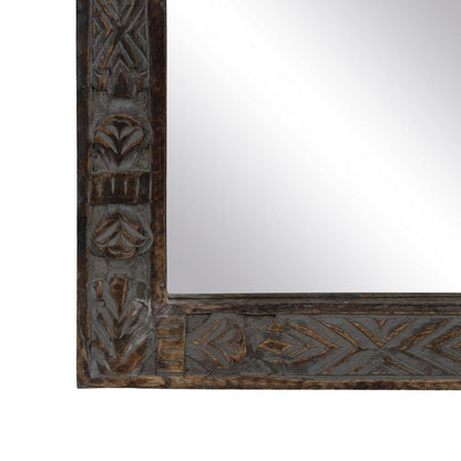 Wall Mirror 77 x 3 x 113 cm Brown Wood