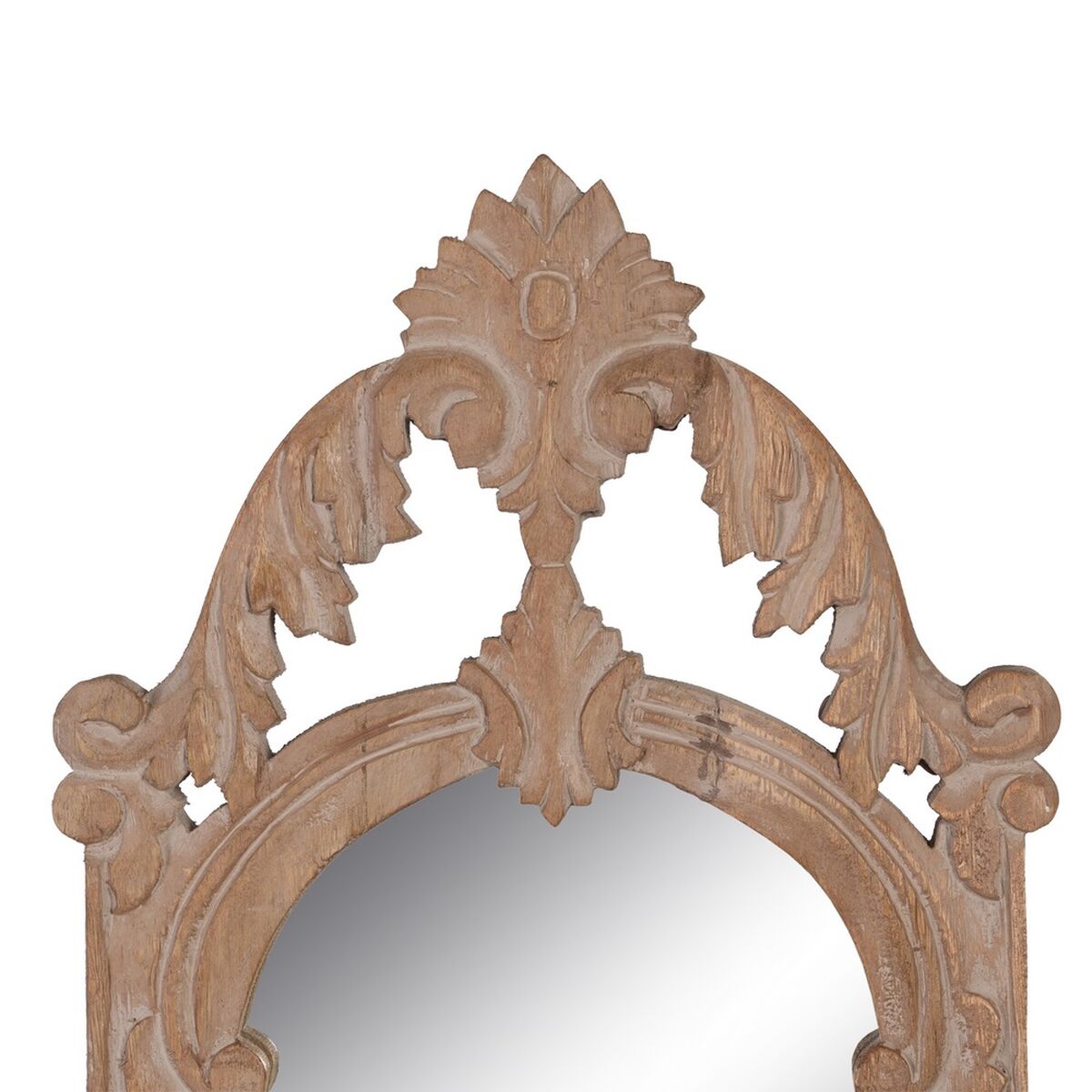 Wall Mirror Brown Glass Mango Wood 27 x 2 x 107 cm Vintage