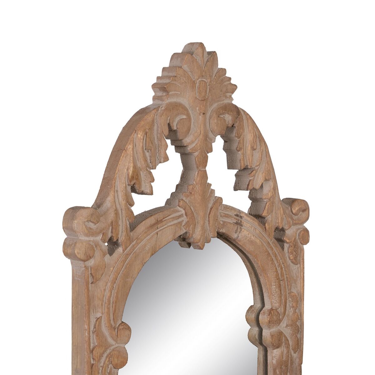 Wall Mirror Brown Glass Mango Wood 27 x 2 x 107 cm Vintage