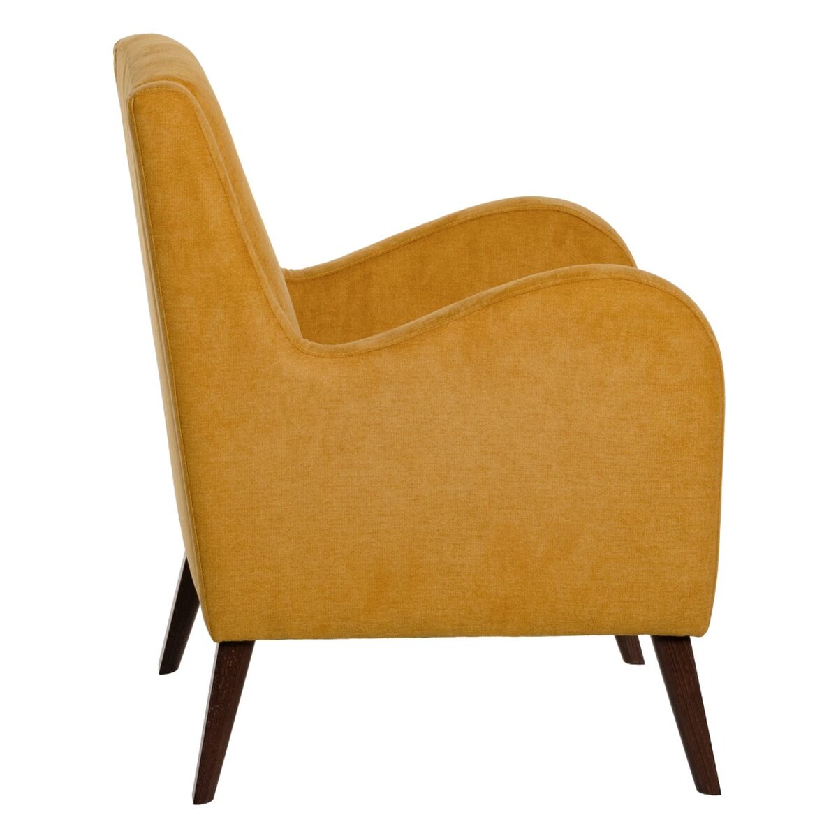 Armchair 70 x 82 x 88 cm Synthetic Fabric Mustard Wood