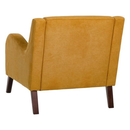 Armchair 70 x 82 x 88 cm Synthetic Fabric Mustard Wood