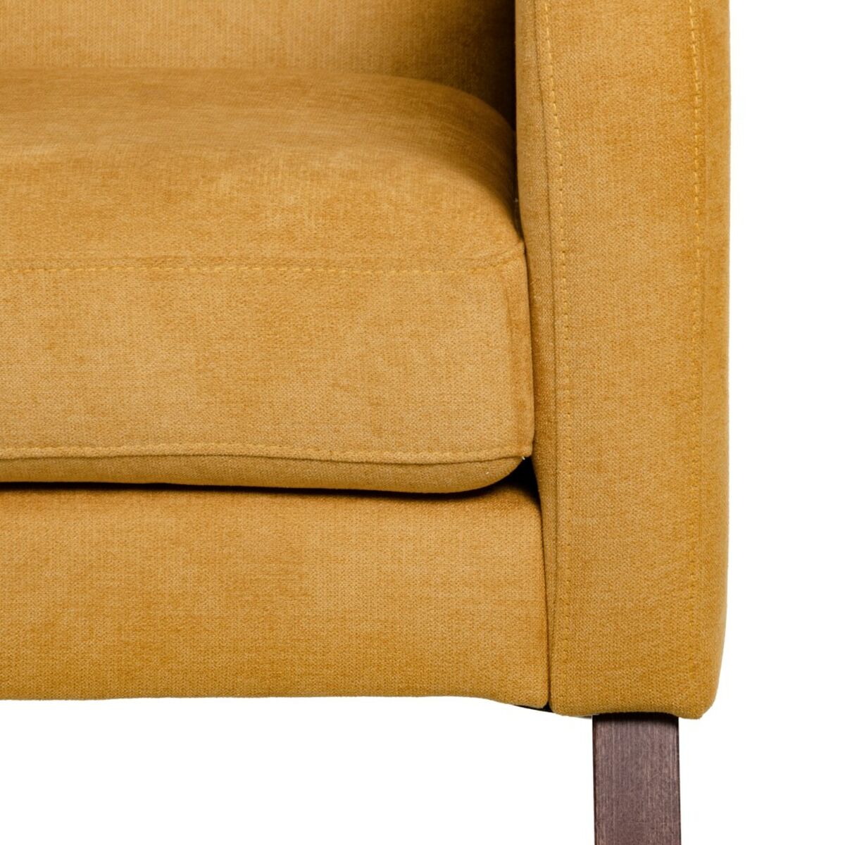 Armchair 70 x 82 x 88 cm Synthetic Fabric Mustard Wood