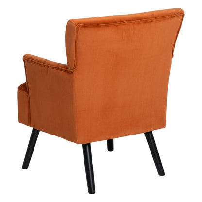 Armchair 63 x 50 x 83 cm Synthetic Fabric Orange Wood