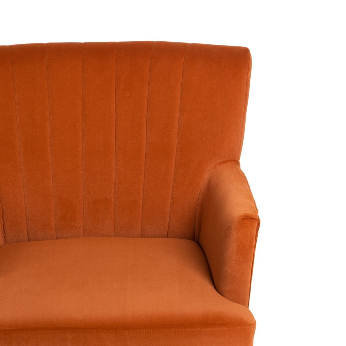 Armchair 63 x 50 x 83 cm Synthetic Fabric Orange Wood