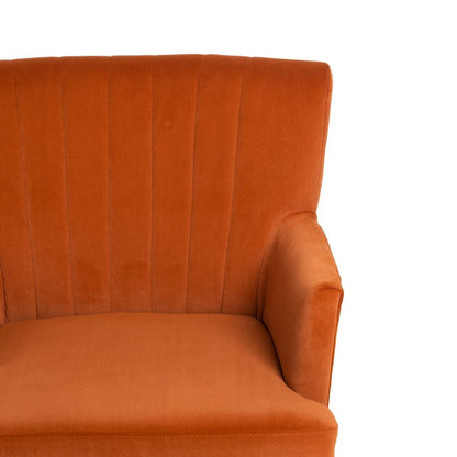 Sillón 63 x 50 x 83 cm Tejido Sintético Madera Naranja