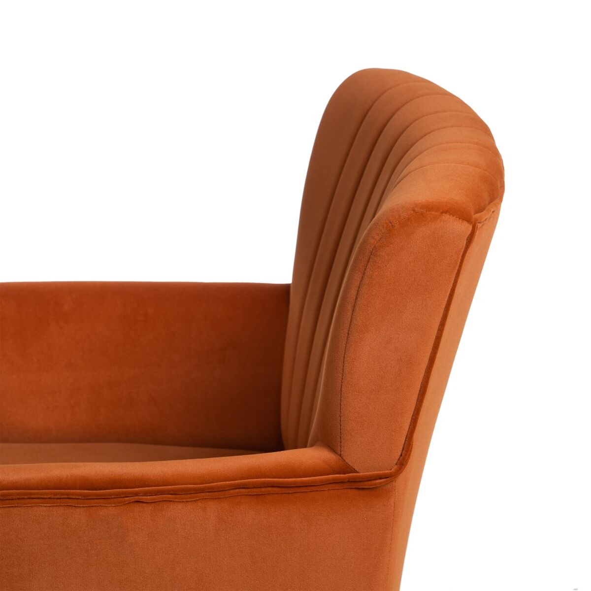 Armchair 63 x 50 x 83 cm Synthetic Fabric Orange Wood