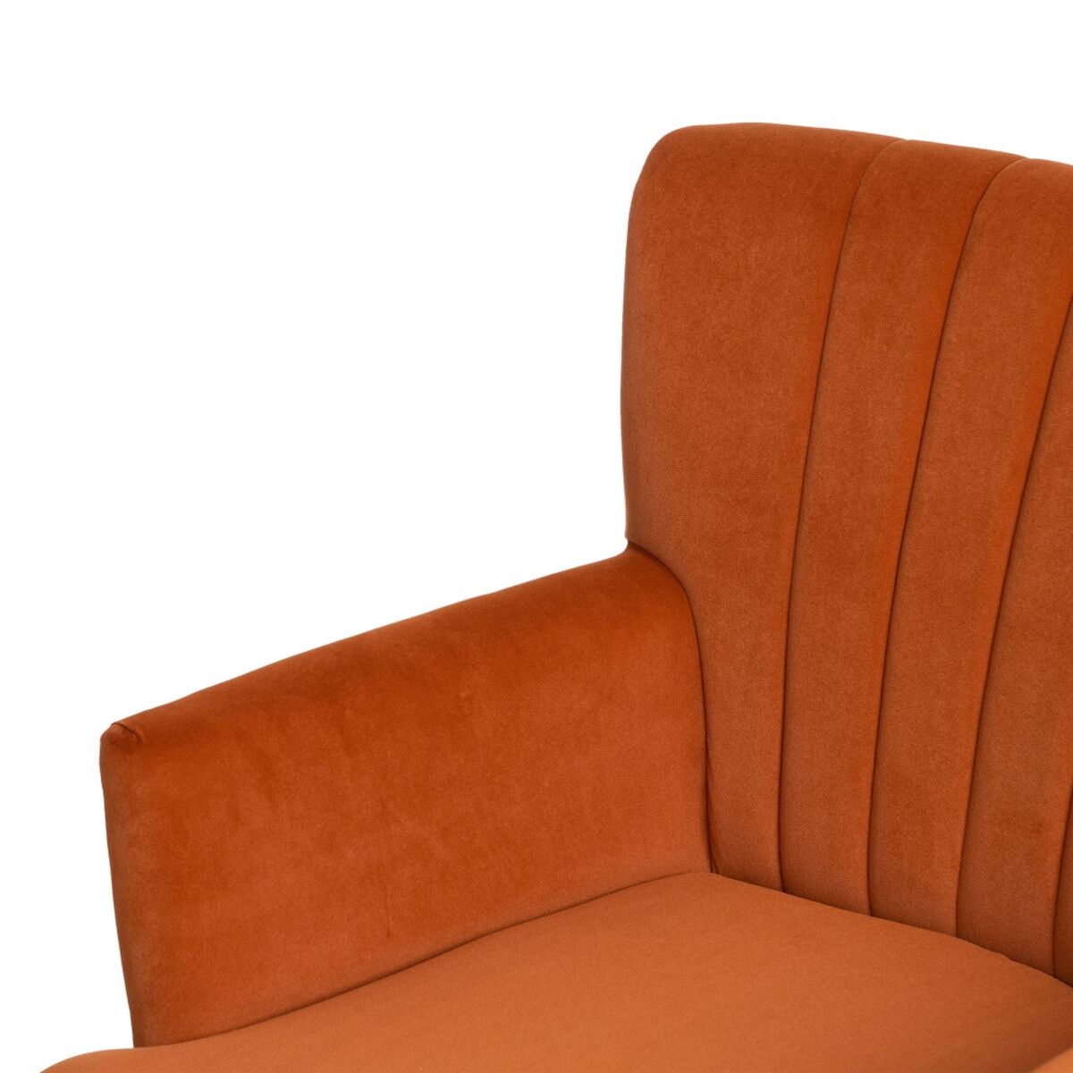 Armchair 63 x 50 x 83 cm Synthetic Fabric Orange Wood