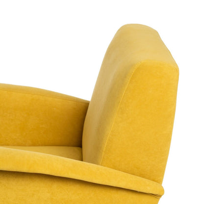 Sillón 72 x 71 x 81 cm Tejido Sintético Madera Amarillo