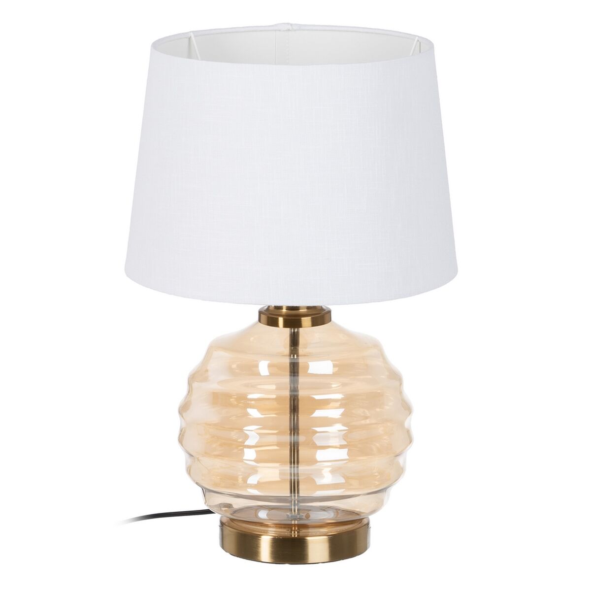 Table Lamp Gold Linen Metal Iron 40 W 220 V 30 x 30 x 47 cm