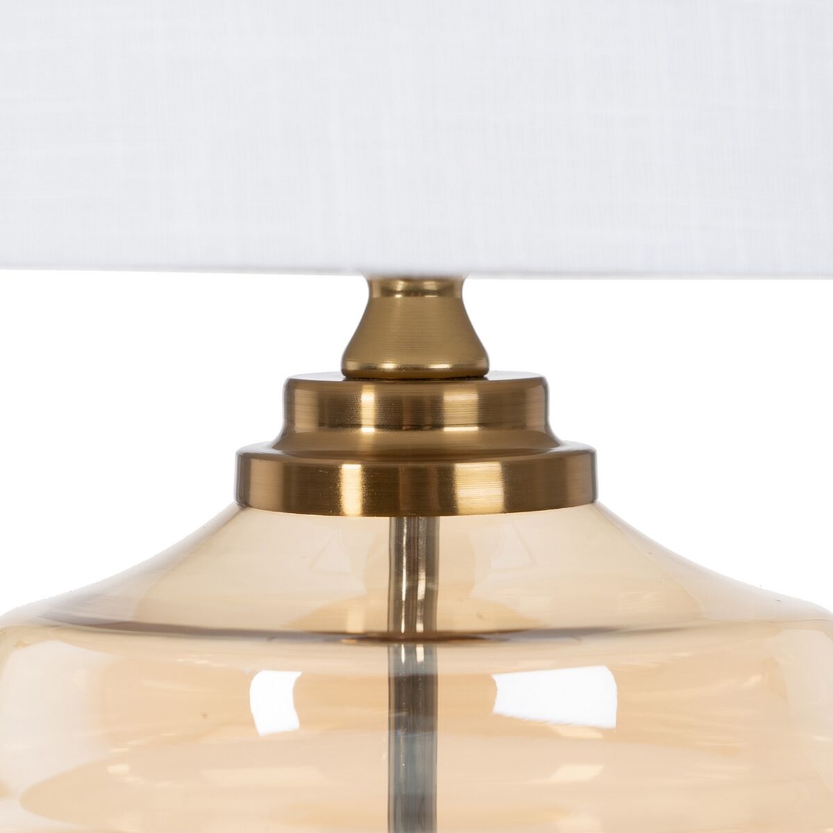 Table Lamp Gold Linen Metal Iron 40 W 220 V 30 x 30 x 47 cm