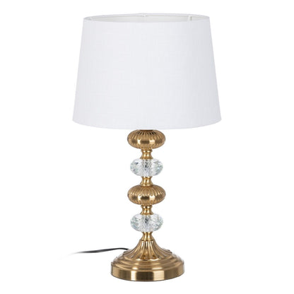 Table Lamp Gold Linen Metal Iron 40 W 220 V 30 x 30 x 52 cm