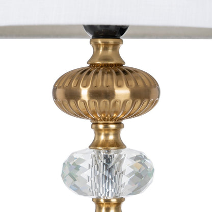 Table Lamp Gold Linen Metal Iron 40 W 220 V 30 x 30 x 52 cm