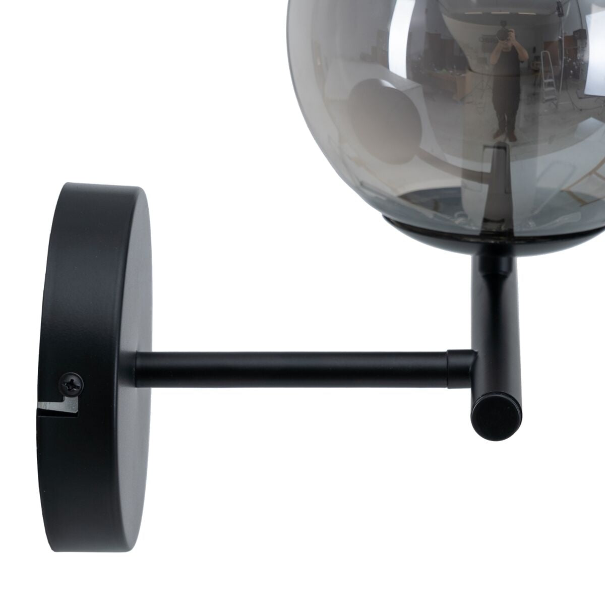 Wall Lamp 27.5 x 20 x 20 cm Black Glass Metal