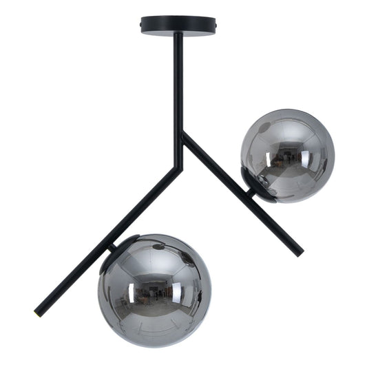 Ceiling Lamp 50 x 15 x 54 cm Black Glass Metal