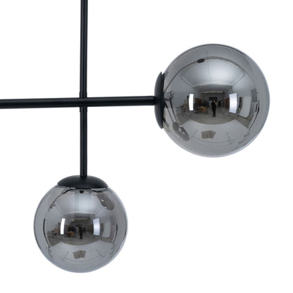 Ceiling Lamp Ø 14 cm 70 x 18 x 90 cm Black Glass Metal