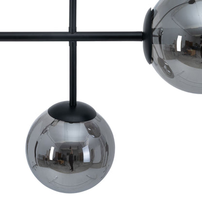 Ceiling Lamp Ø 14 cm 70 x 18 x 90 cm Black Glass Metal