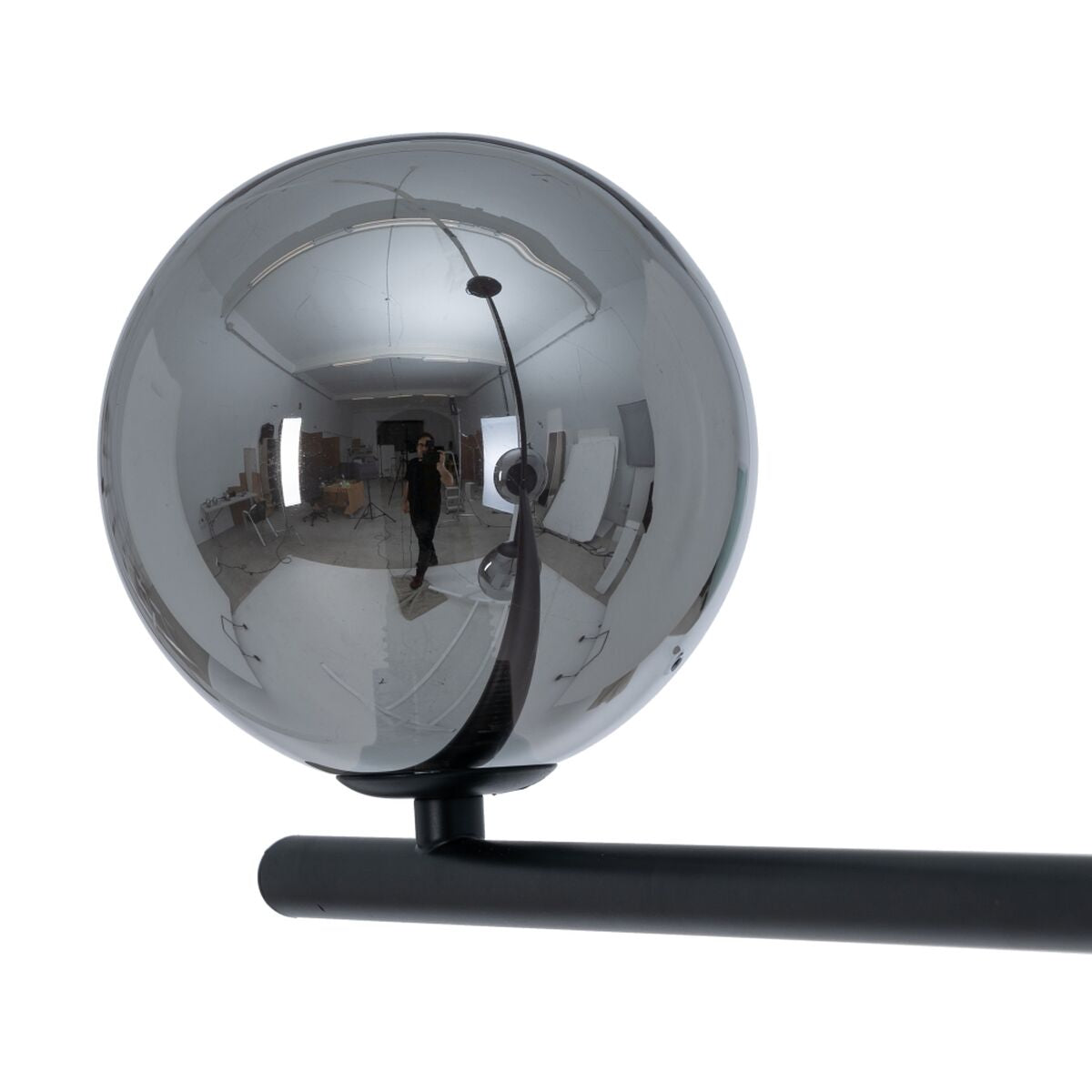 Ceiling Lamp Ø 14 cm 70 x 18 x 90 cm Black Glass Metal