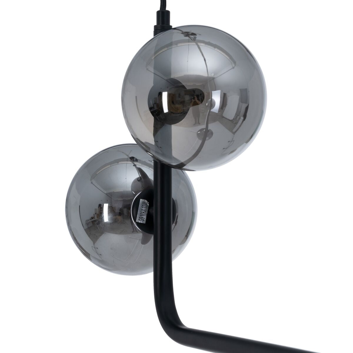 Ceiling Lamp 85 x 15 x 32 cm Black Glass Metal