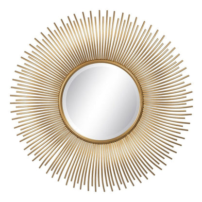 Gold Metal Wall Mirror 80 x 6 x 80 cm