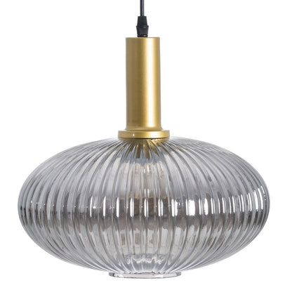 Ceiling Lamp Crystal Grey Gold Metal 30 x 30 x 26 cm