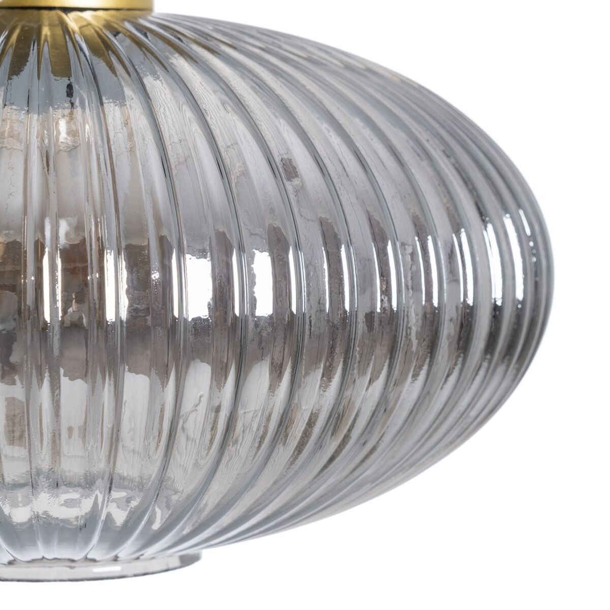 Ceiling Lamp Crystal Grey Gold Metal 30 x 30 x 26 cm