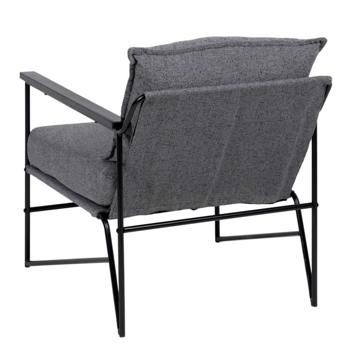 Armchair 69 x 79 x 82 cm Synthetic Fabric Metal Grey