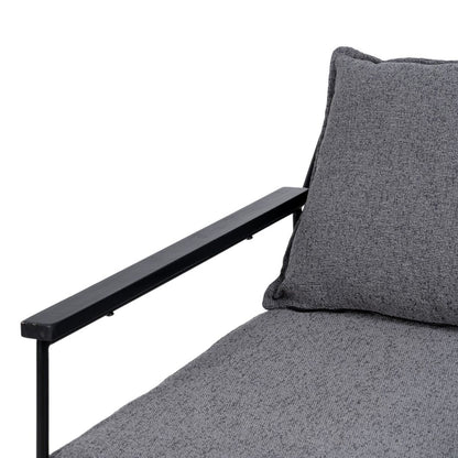 Armchair 69 x 79 x 82 cm Synthetic Fabric Metal Grey