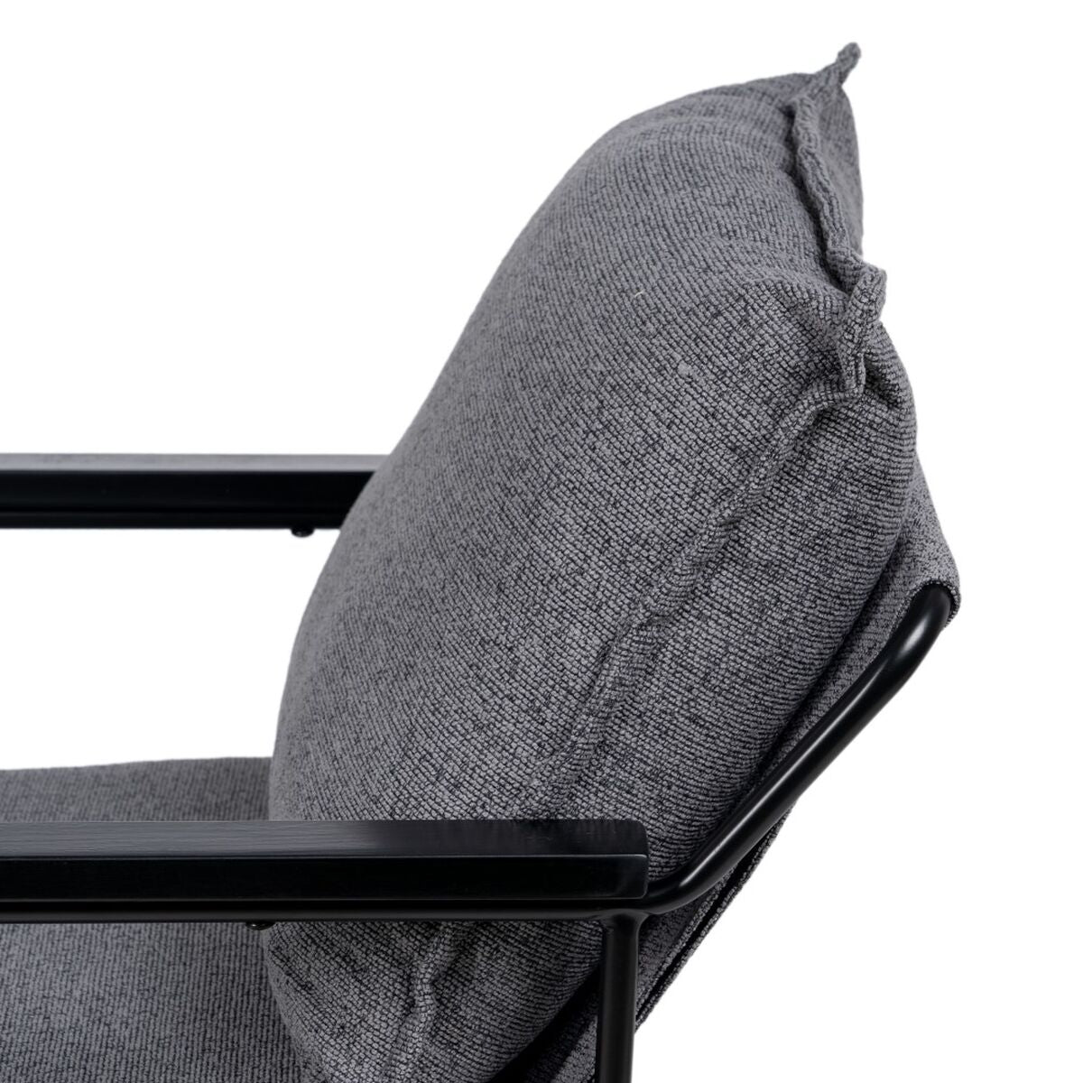 Armchair 69 x 79 x 82 cm Synthetic Fabric Metal Grey