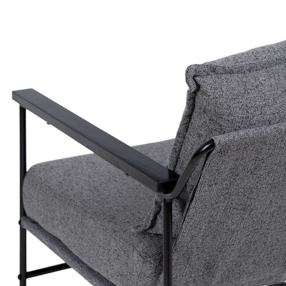 Armchair 69 x 79 x 82 cm Synthetic Fabric Metal Grey