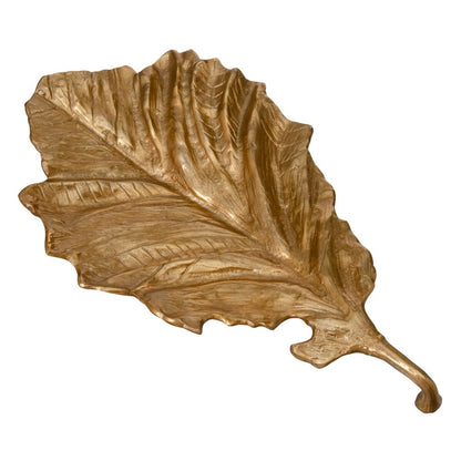 Centro de Mesa Dorado Hoja Hoja de planta 66 x 38 x 6 cm