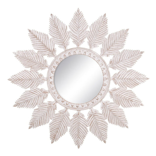 Wall mirror 90 x 1.75 x 90 cm White MDF