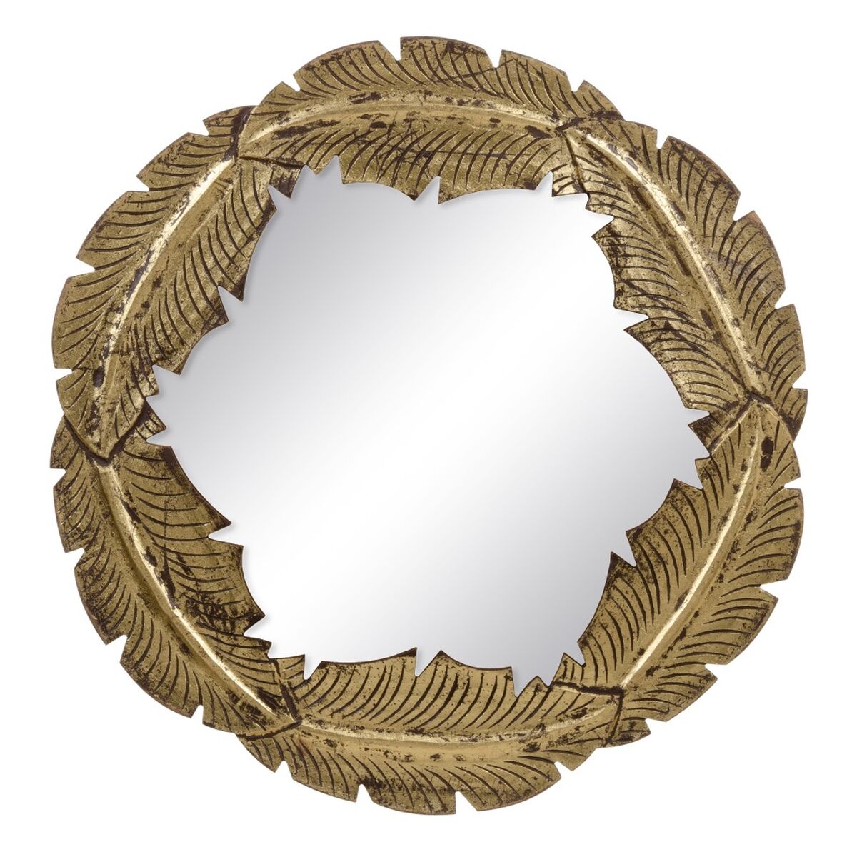 Gold Wall Mirror 76 x 3 x 76 cm DMF