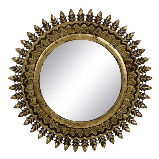 Wall mirror 78 x 1.75 x 78 cm Gold DMF