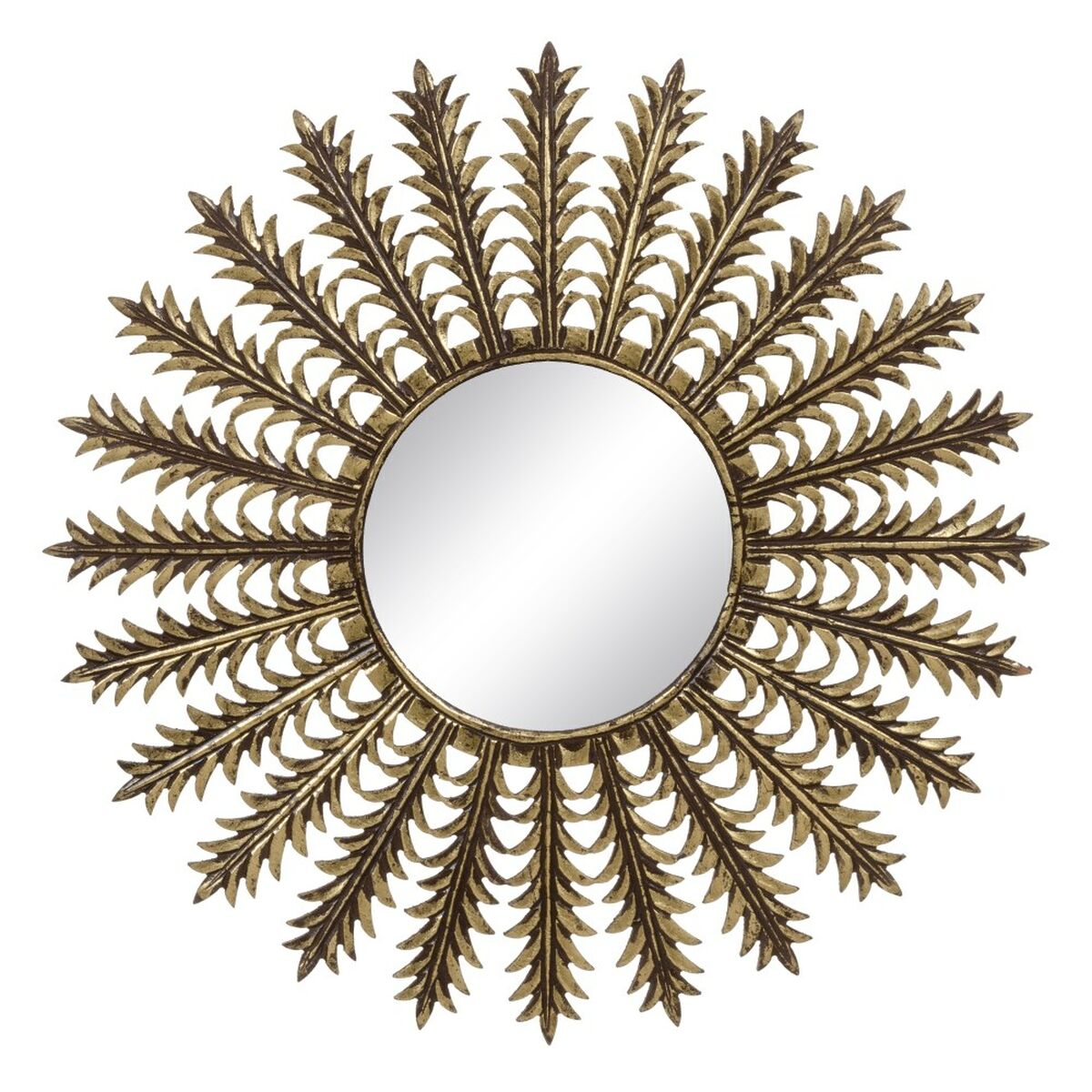 Wall mirror 90 x 1.75 x 90 cm Gold DMF