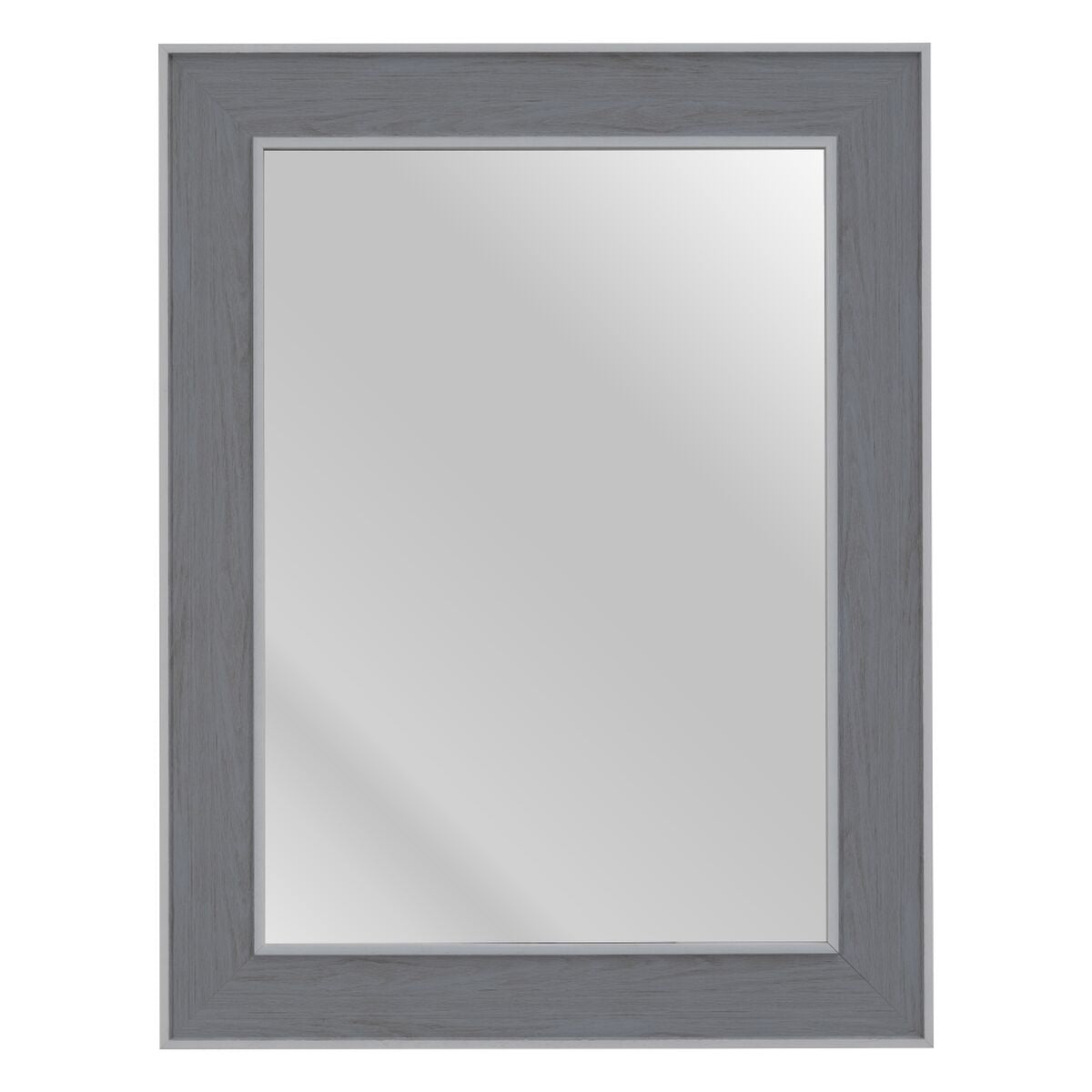 Wall Mirror 66 x 2 x 86 cm Grey Wood White