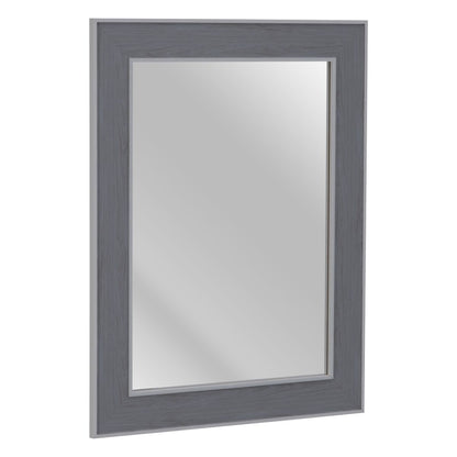 Wall Mirror 66 x 2 x 86 cm Grey Wood White