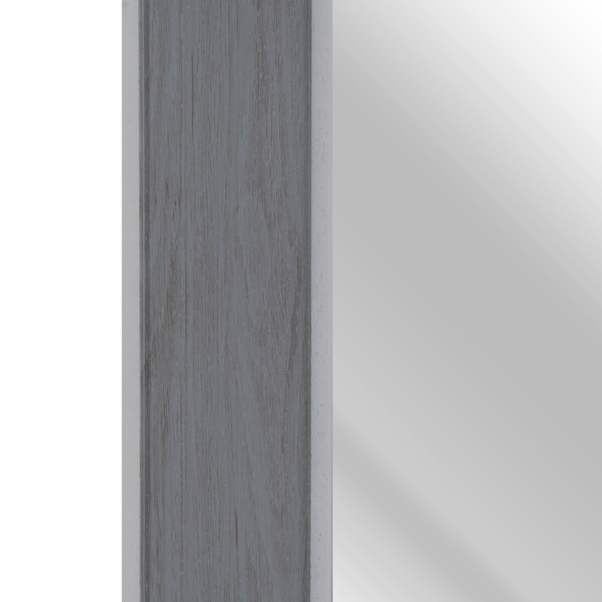 Wall Mirror 66 x 2 x 86 cm Grey Wood White