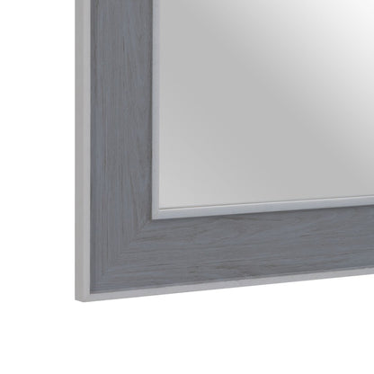 Wall Mirror 66 x 2 x 86 cm Grey Wood White