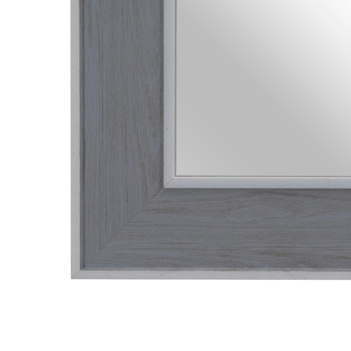 Wall Mirror 66 x 2 x 86 cm Grey Wood White