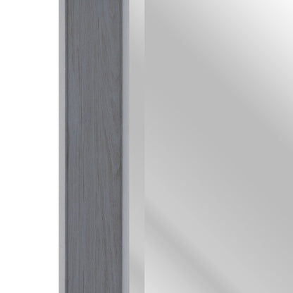 Espejo de pared 56 x 2 x 126 cm Gris Madera Blanco