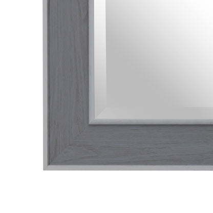 Espejo de pared 56 x 2 x 126 cm Gris Madera Blanco