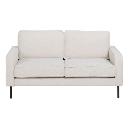 Sofa 163 x 87 x 90 cm Beige Metal Synthetic Fabric