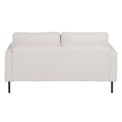 Sofa 163 x 87 x 90 cm Beige Metal Synthetic Fabric