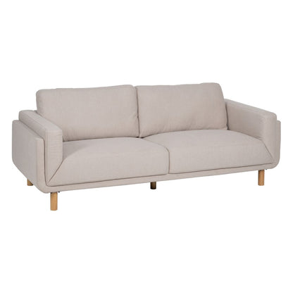 3 Seater Sofa Beige 216 x 90 x 82 cm