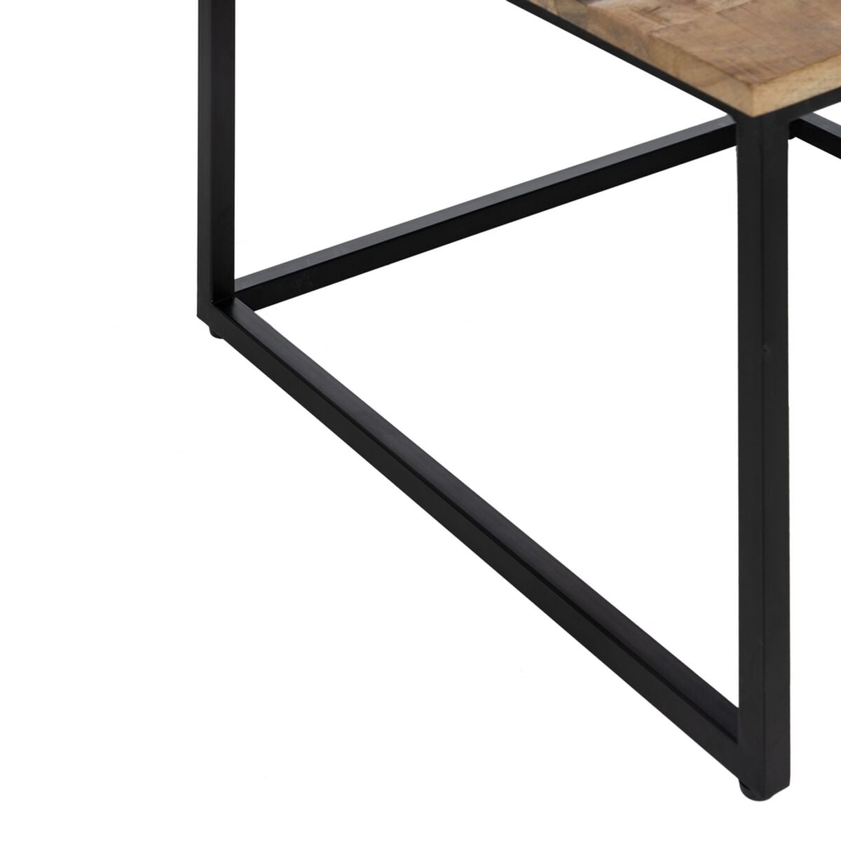 Set of 2 tables Natural Black 60 x 60 x 42 cm (2 Units)