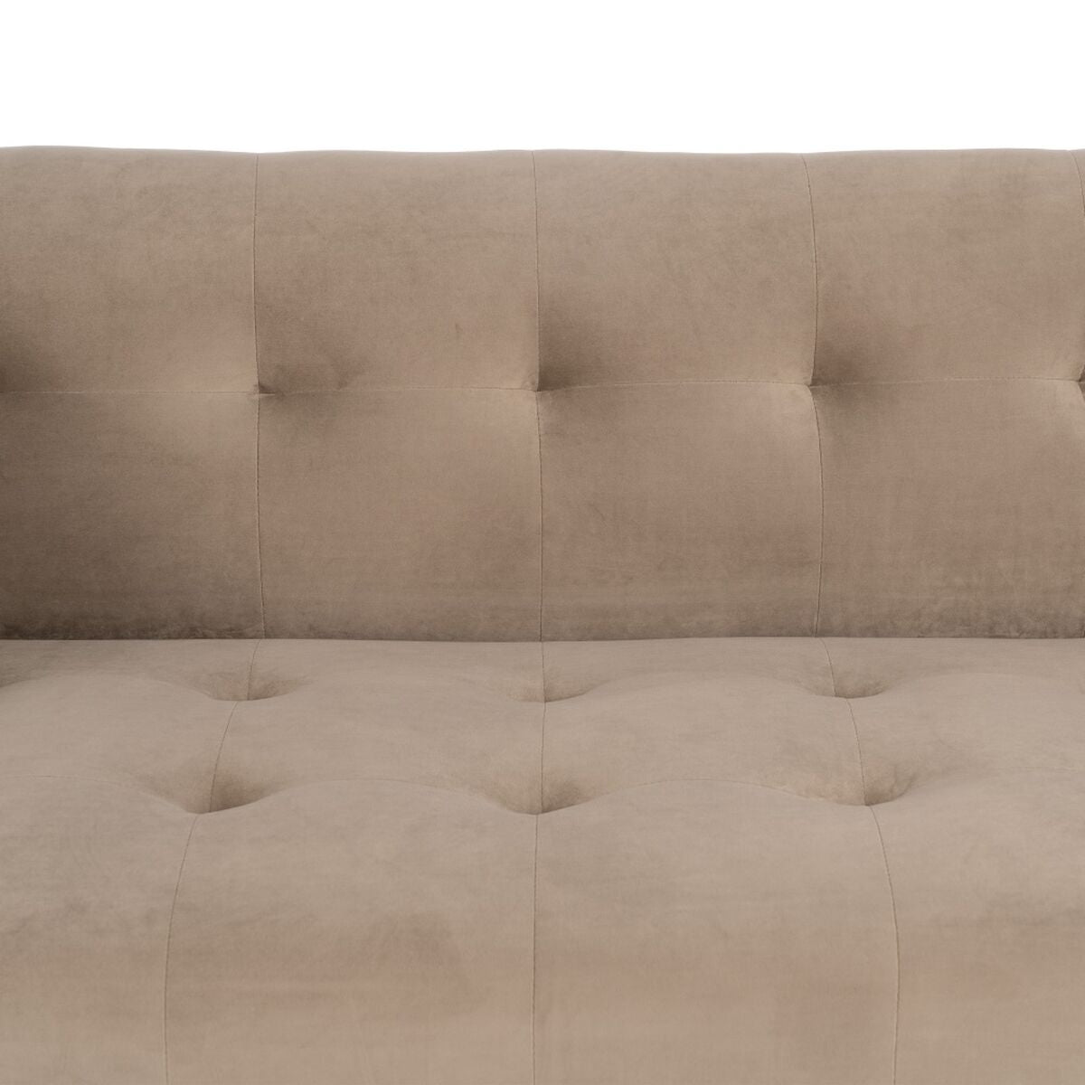 Sofá 156 x 81 x 72 cm Champán Tejido Sintético Madera Terciopelo