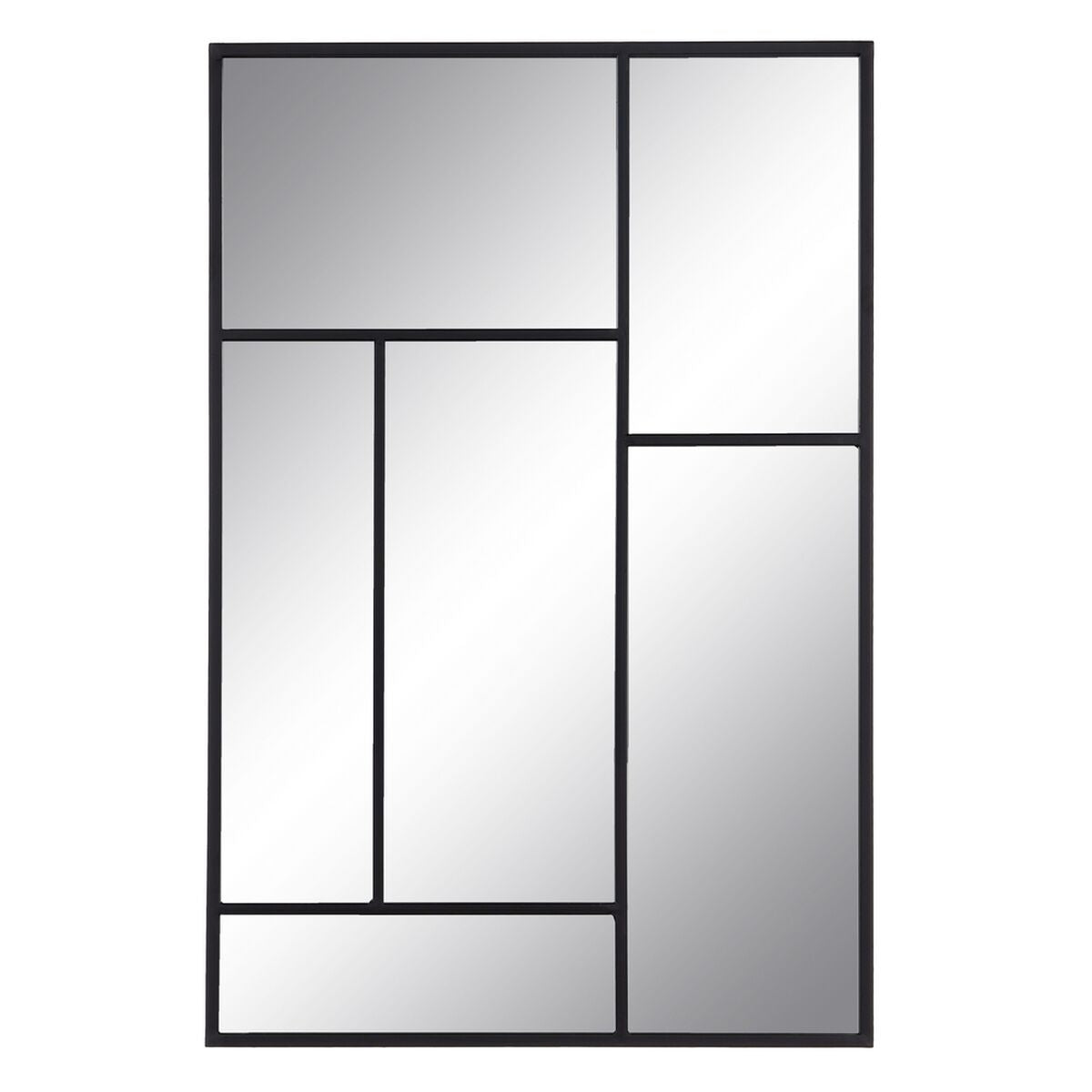 Espejo de pared Negro Cristal Hierro Vertical 60 x 2 x 90 cm